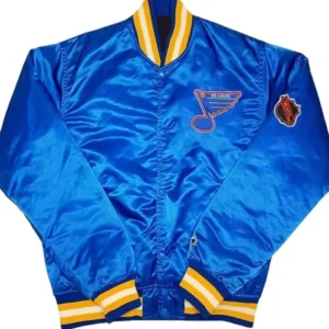 St. Louis Blues Blue Satin 1990’s Varsity Jacket