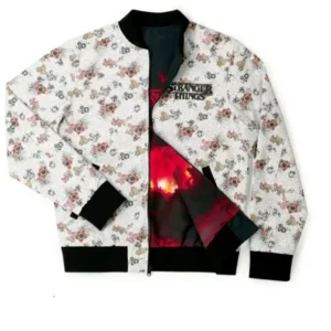Stranger Things Mind Flayer White and Black Cotton Jacket