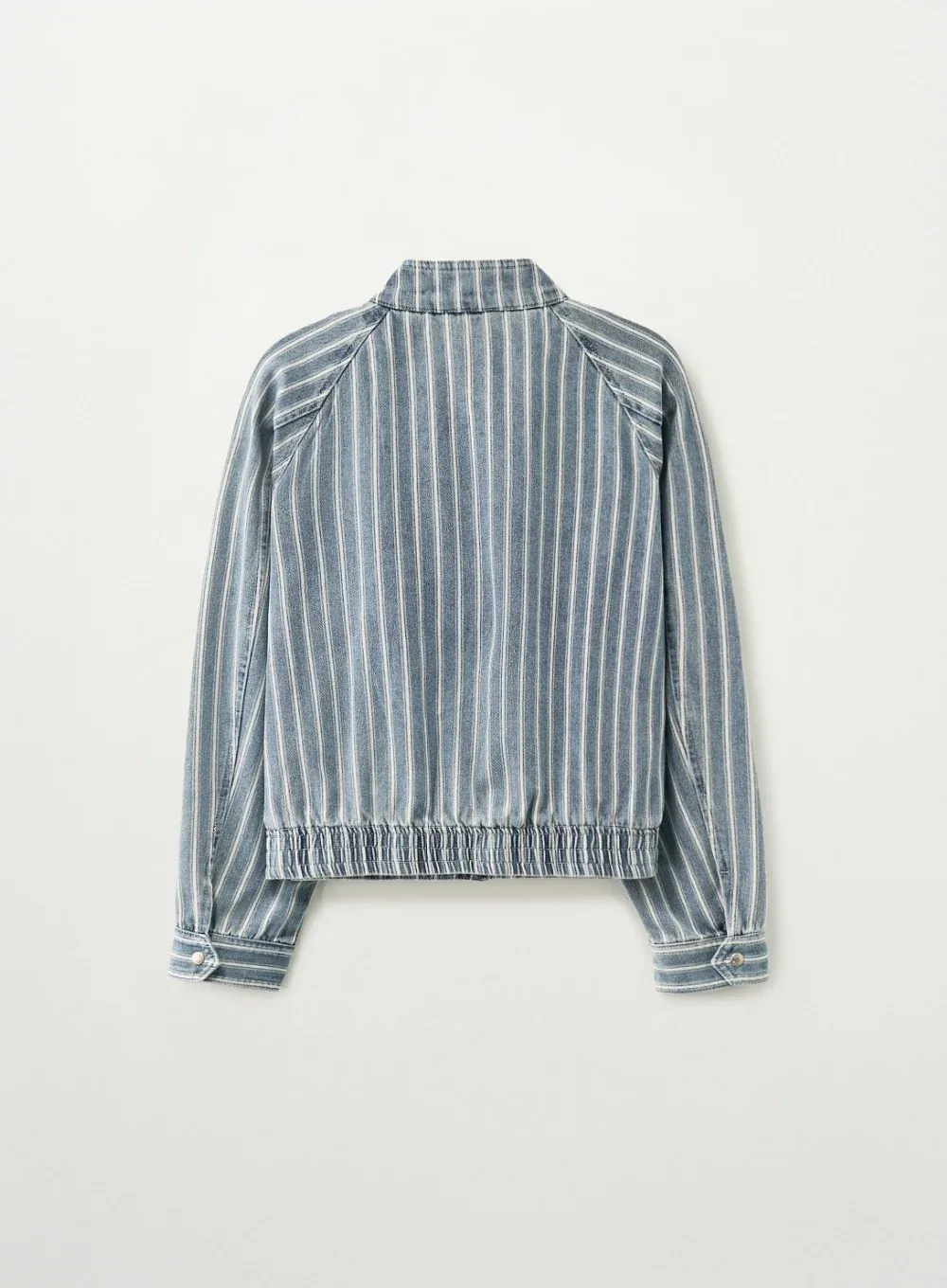 Stripe Denim Harrington Jacket