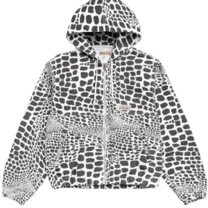 Stussy Hooded Work Jacket Unlined Canvas Safari