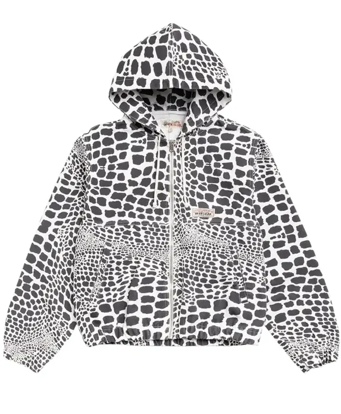 Stussy Hooded Work Jacket Unlined Canvas Safari
