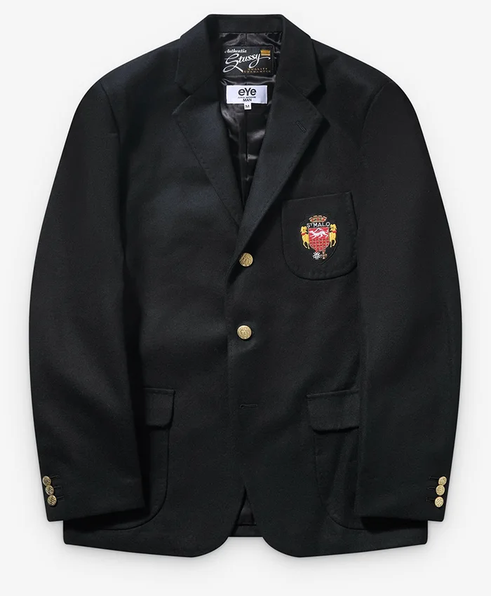 Stüssy x Junya Watanabe Black Venus Swirl Blazer Jacket