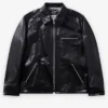 Stüssy x Junya Watanabe Black Zip Leather Jacket