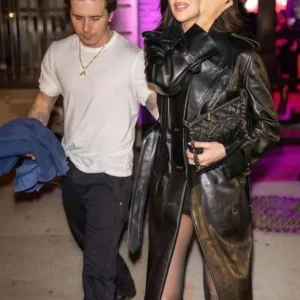 Stylish Black Leather Outerwear