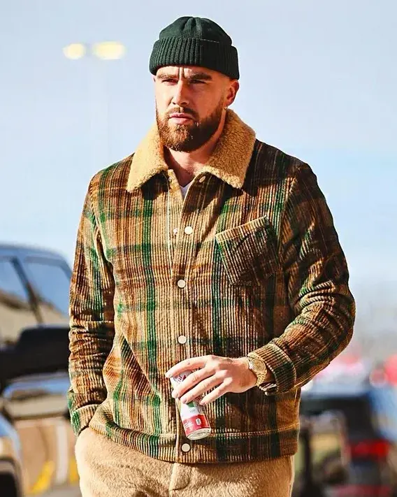 Sunday Game Day Travis Kelce Plaid Jacket