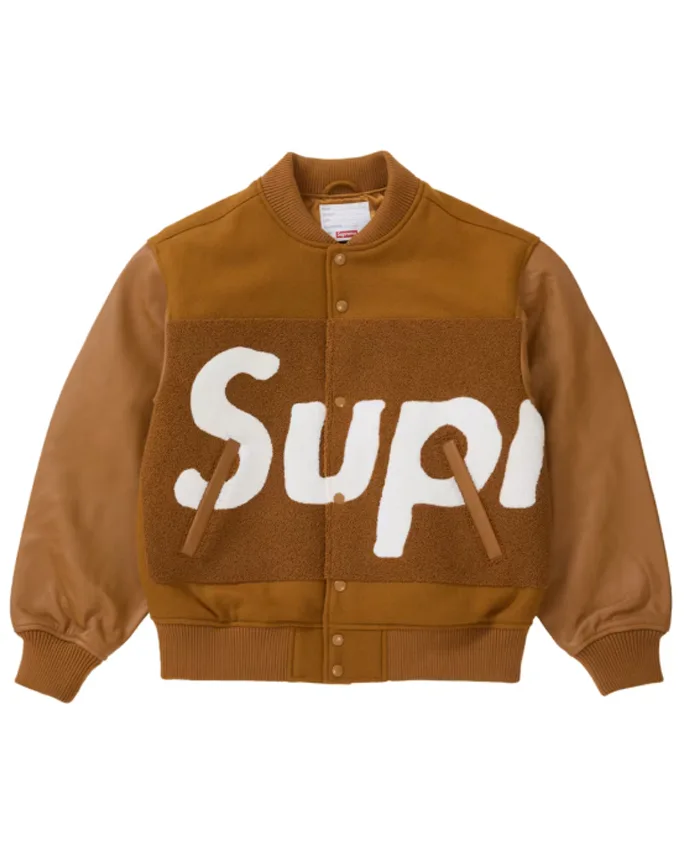 Supreme Big Logo Chenille Varsity Jacket