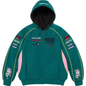 Supreme Fall 2026 Racing Lined Dark Teal Hooded Jacket
