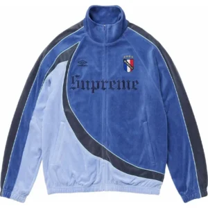 Supreme Umbro Velour 2026 Blue Track Jacket For Sale