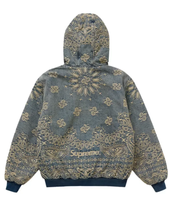 Supreme x Bandana Jacquard Hooded Jacket For Sale