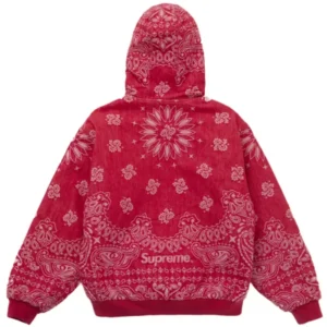 Supreme x Bandana Jacquard Hooded Red Jacket