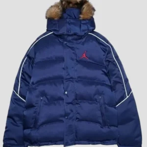 Supreme x Jordan Navy Puffer Jacket
