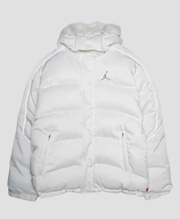 Supreme x Jordan White Puffer Jacket