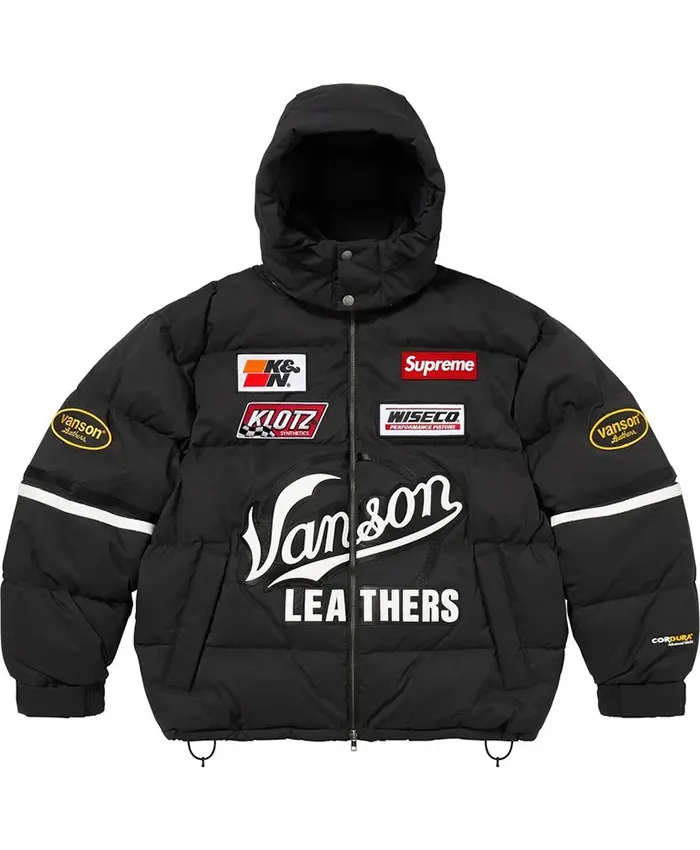 Supreme x Vanson Fall 2026 Black Cordura Down Jacket