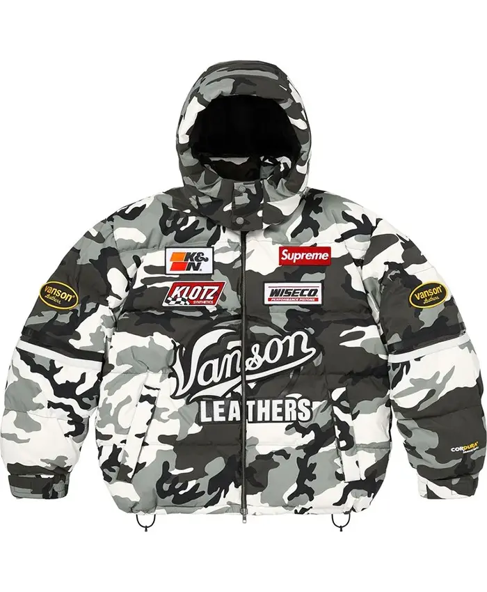 Supreme x Vanson Fall 2026 Camo Cordura Down Jacket
