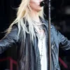 Taylor Momsen Black Layers Black Leather Jacket