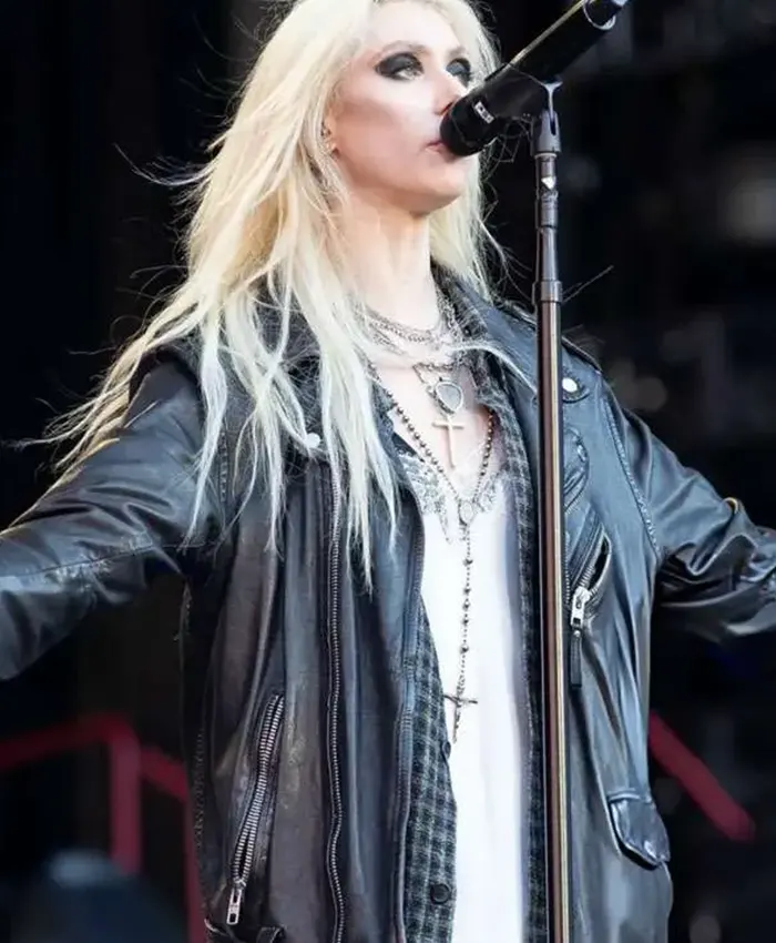 Taylor Momsen Black Layers Black Leather Jacket