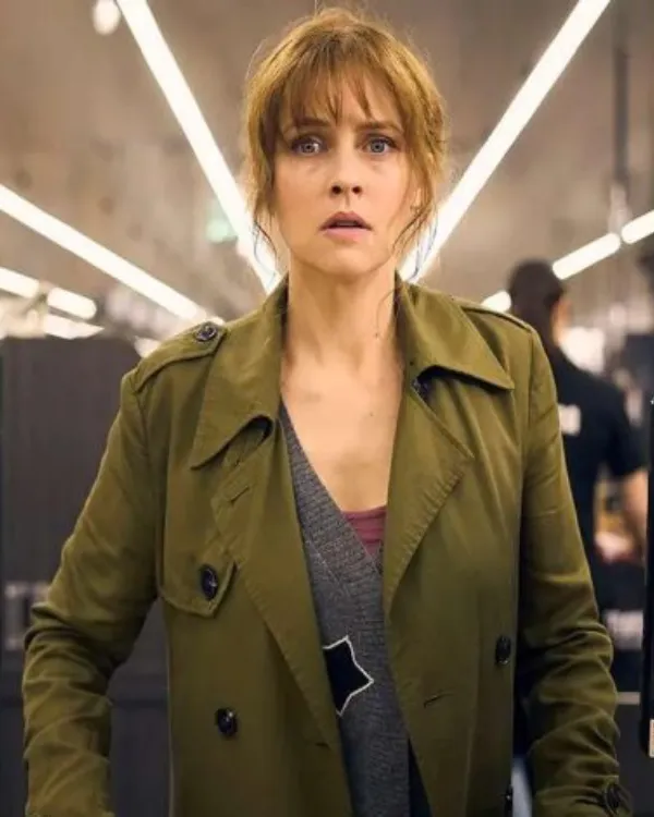 Teresa Palmer Green Coat