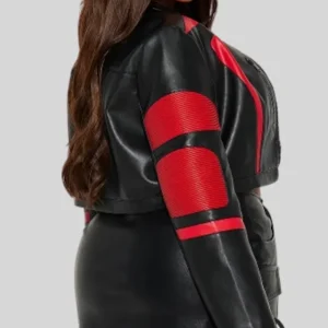The REST Black Red Leather Moto Jacket