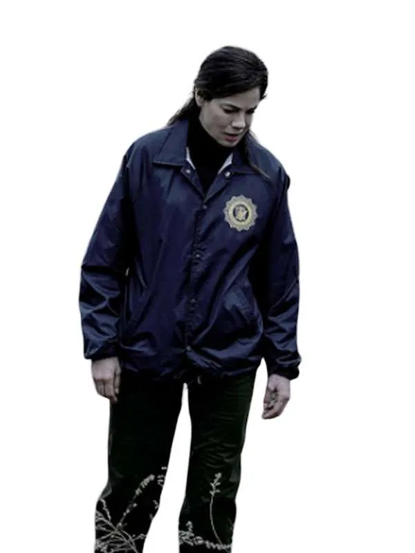 The Whisper Man 2026 Michelle Monaghan Blue Jacket For Sale