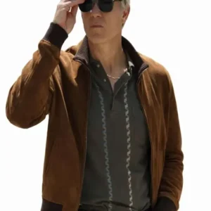 Timothy Olyphant Lucky S01 Brown Suede Leather Jacket