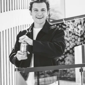 Tom Holland Aston Martin Black Satin Jacket
