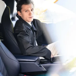 Tom Holland Aston Martin Black Satin Jacket For Sale