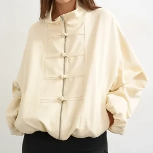 Topshop Bomber Mandarin Collar Jacket