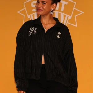 Trinity Rodman Adidas x Willy Chavarria Pinstripe Track Jacket
