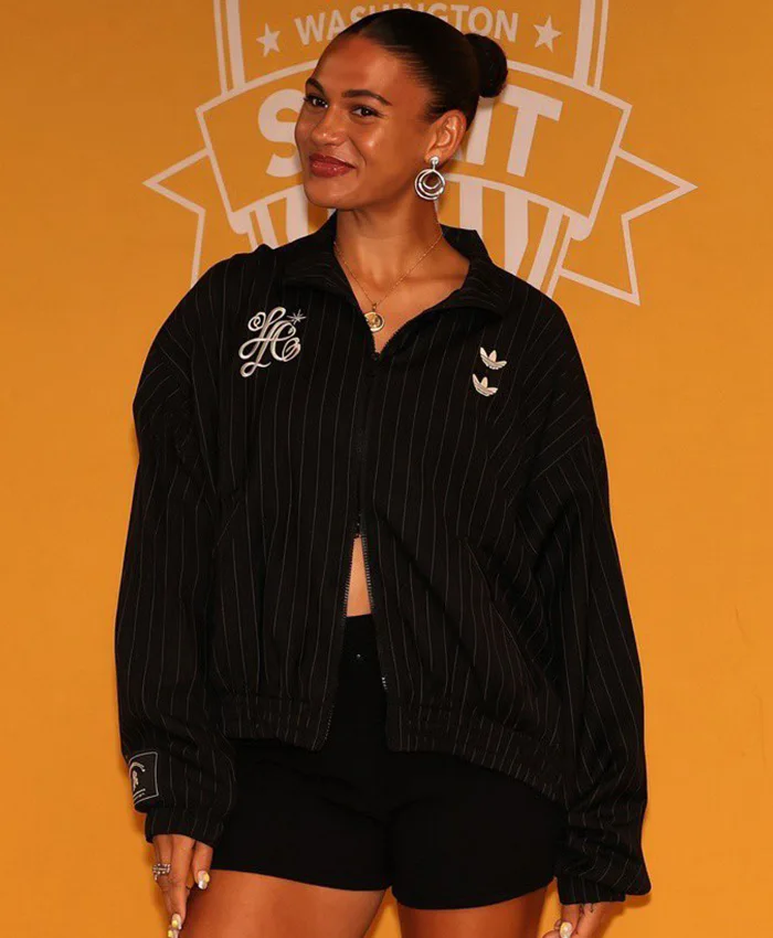 Trinity Rodman Adidas x Willy Chavarria Pinstripe Track Jacket