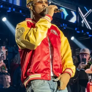 Usher Live Performance Levi’s x 49ers Bomber Jacket