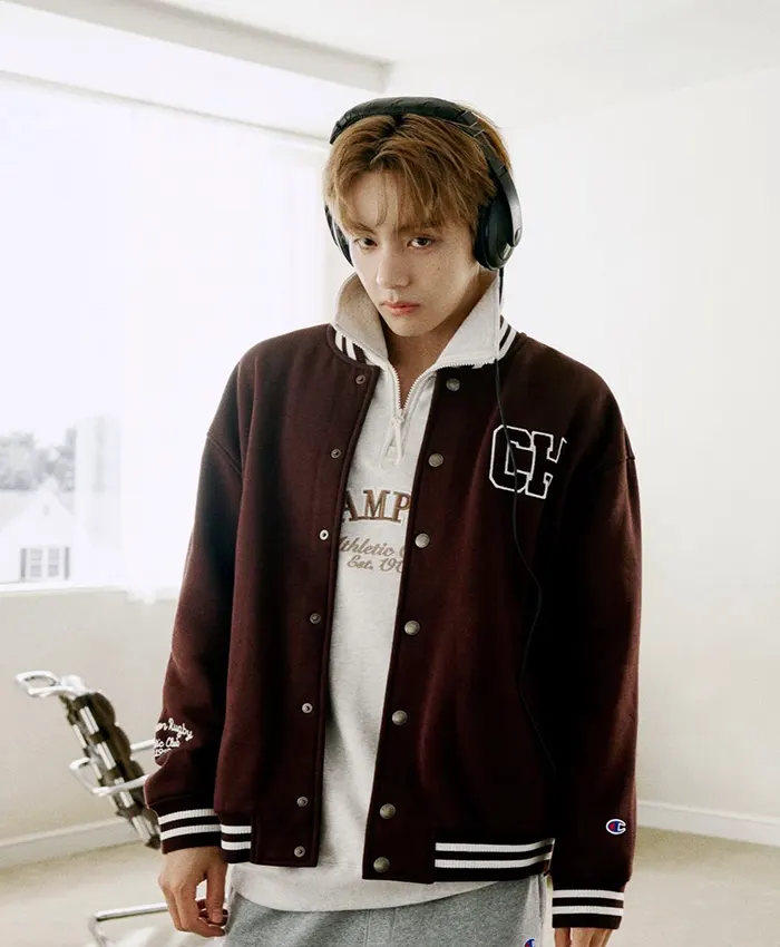 V True Champion Brown Varsity Jacket