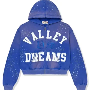 Valley Dreams ZIP Up Blue Hoodie
