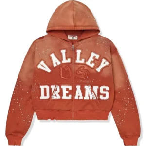 Valley Dreams ZIP Up Orange Hoodie