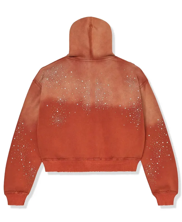 Valley Dreams ZIP Up Orange Hoodie For Sale
