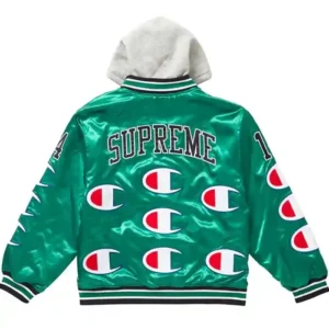Varsity Supreme Champion Satin Jacket with Hood For Sale