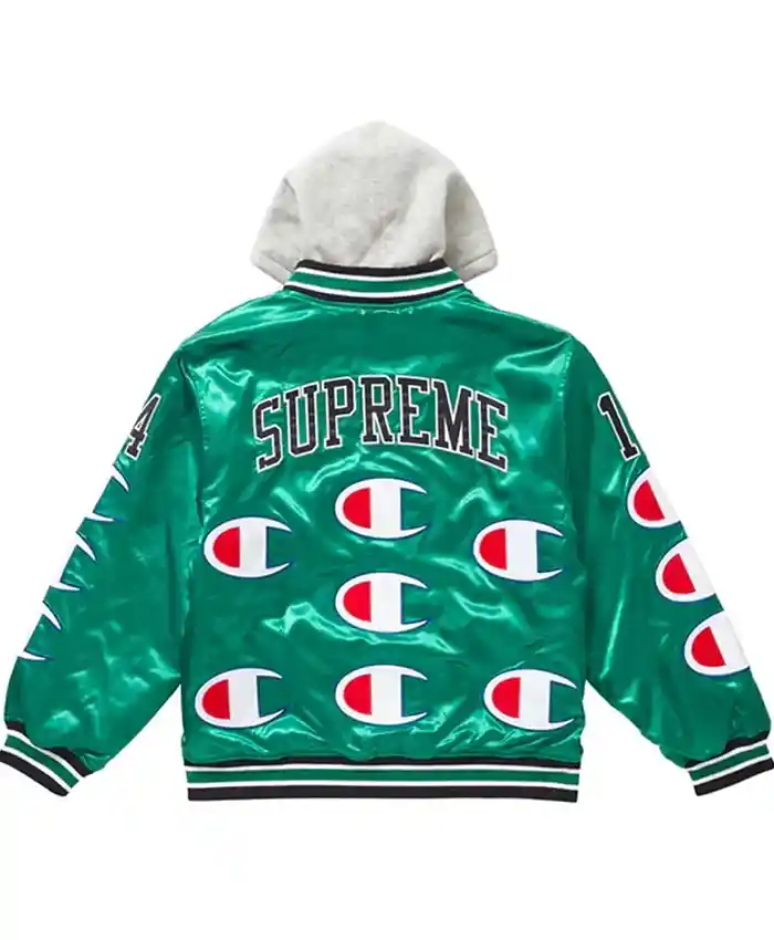 Varsity Supreme Champion Satin Jacket with Hood For Sale