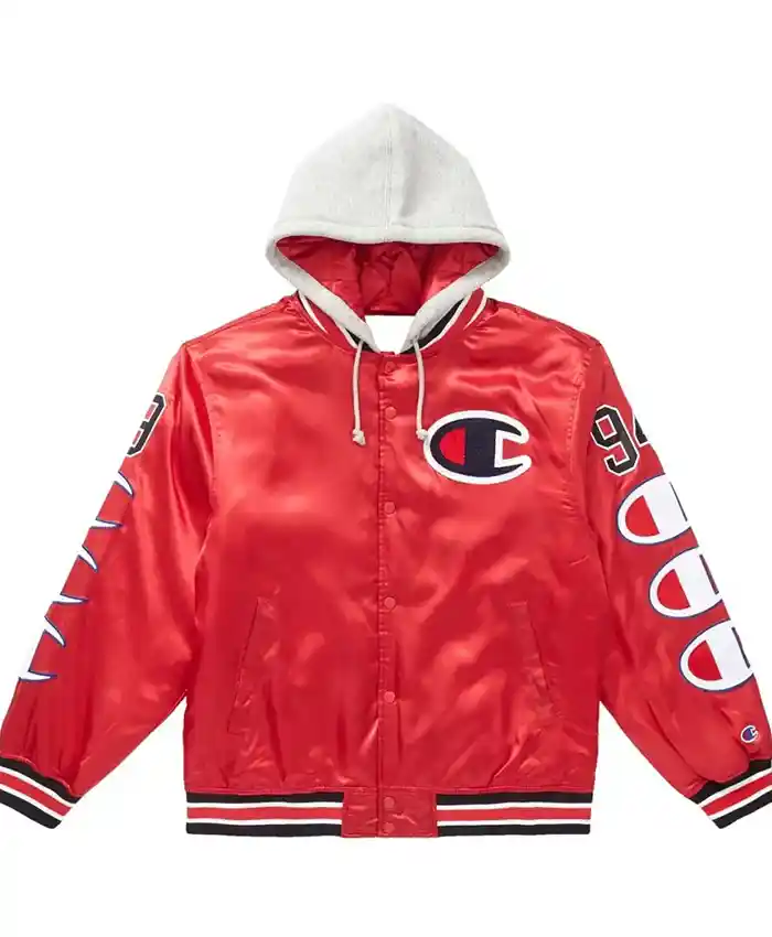 Varsity Supreme Champion Satin Jacket with Hood
