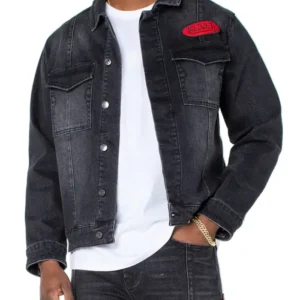 Von Dutch Men’s Black Washed Denim Jacket