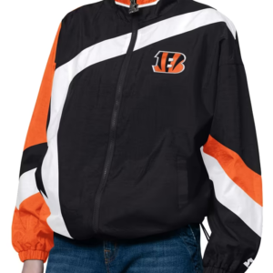 Women’s Cincinnati Bengals Starter Black Vintage Windbreaker Jacket