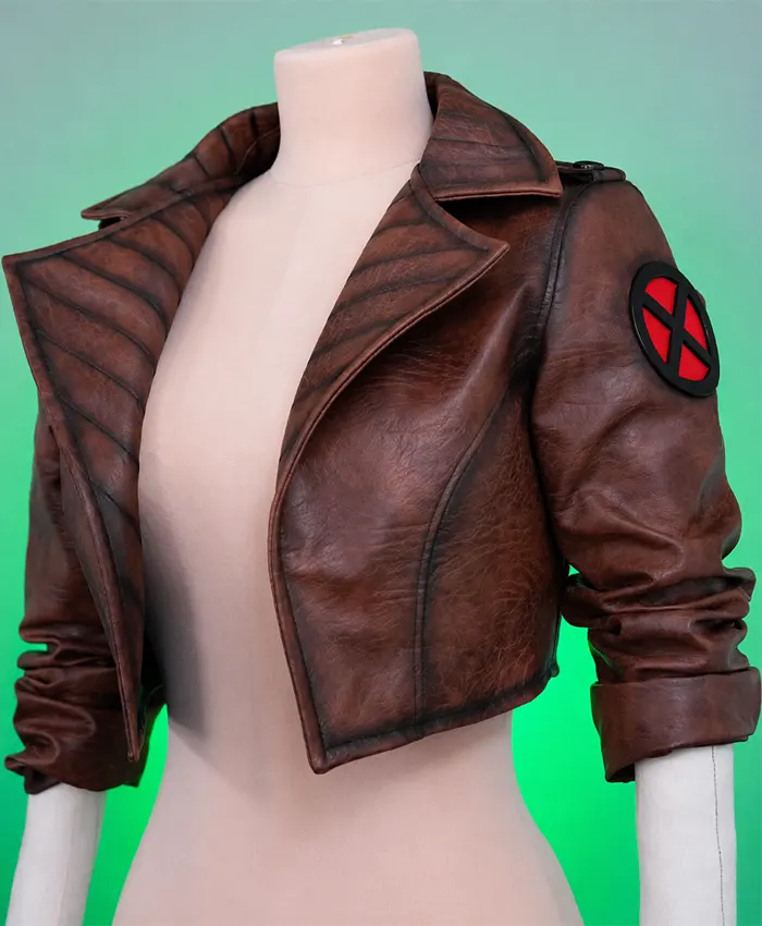 X-Men Rogue Brown Leather Brown Cosplay Jacket