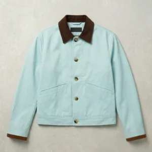 blue cord collar jacket
