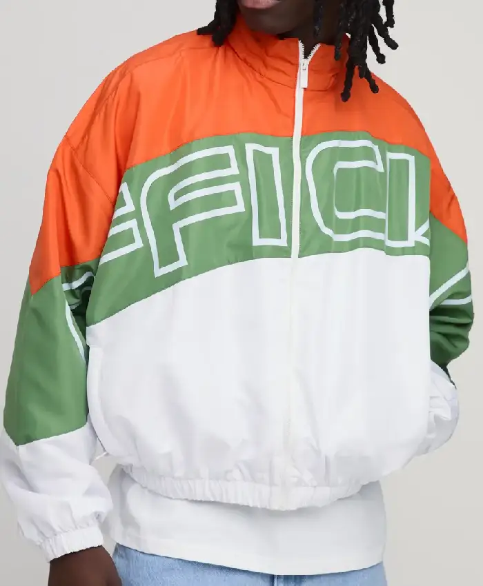 boohooMAN Oversized Official Colour Block Sports Jacket