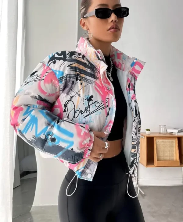 boxy fit puffer jacket women