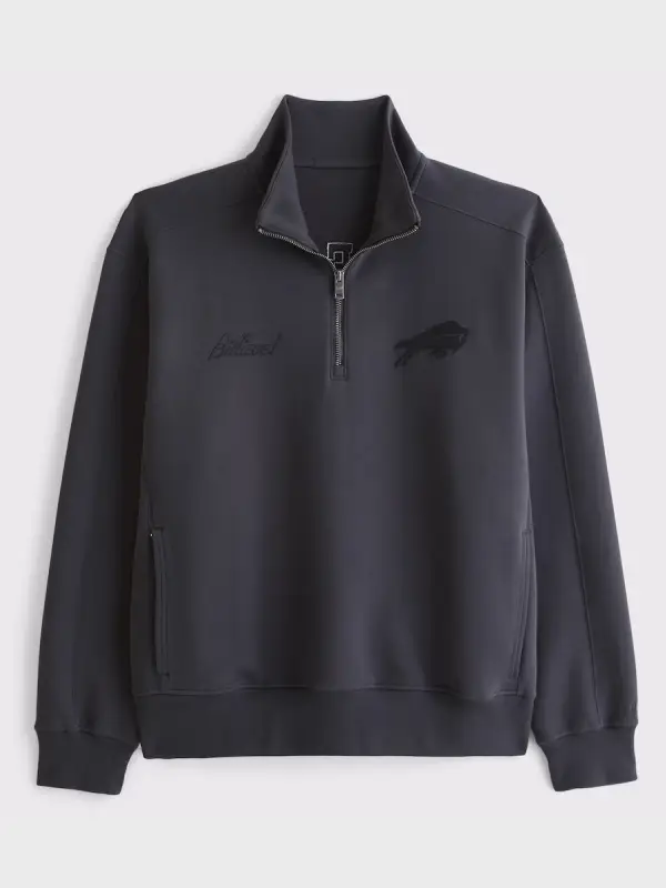 buy Abercrombie Buffalo Bills YPB neoKNIT MAX Half-Zip Sweatshirt