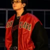 buy BTS Jungkook Balenciaga Red Leather Jacket