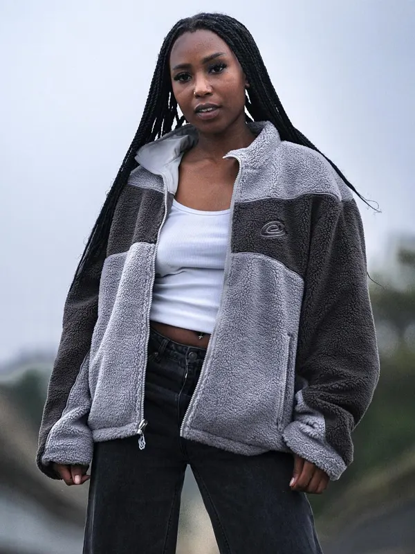 buy Cozmoz Reversible Fleece Jacket Grey