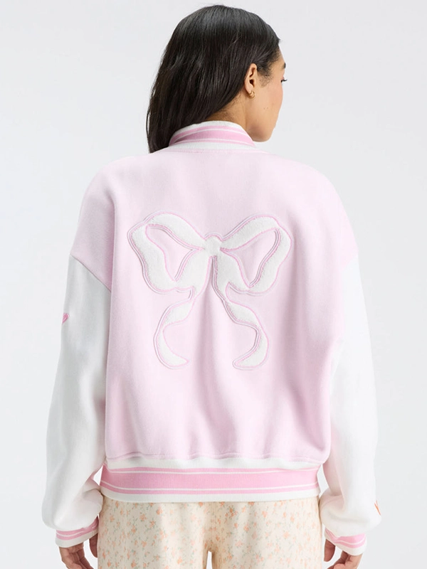 buy Fanatics x LoveShackFancy Collegiate Varsity Jacket