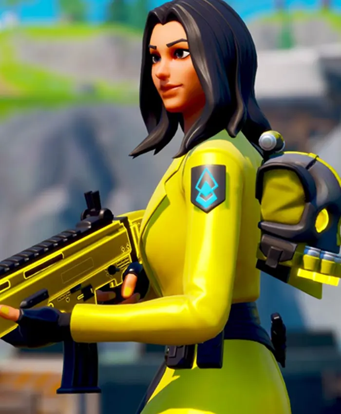 buy Fortnite Yellow Leather Blazer Jacket