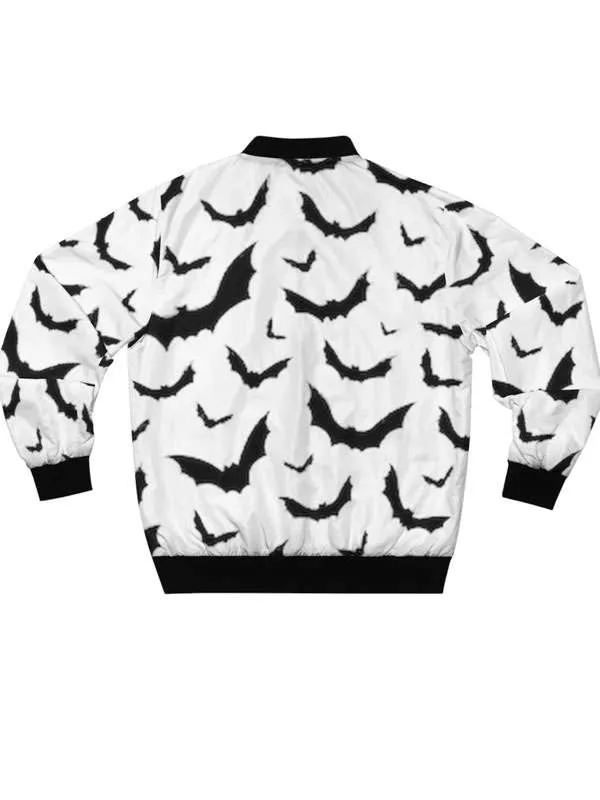 buy Halloween Black Bats Bomber Jacket