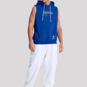 buy Los Angeles Rams 2026 Sideline Sleeveless Hoodie